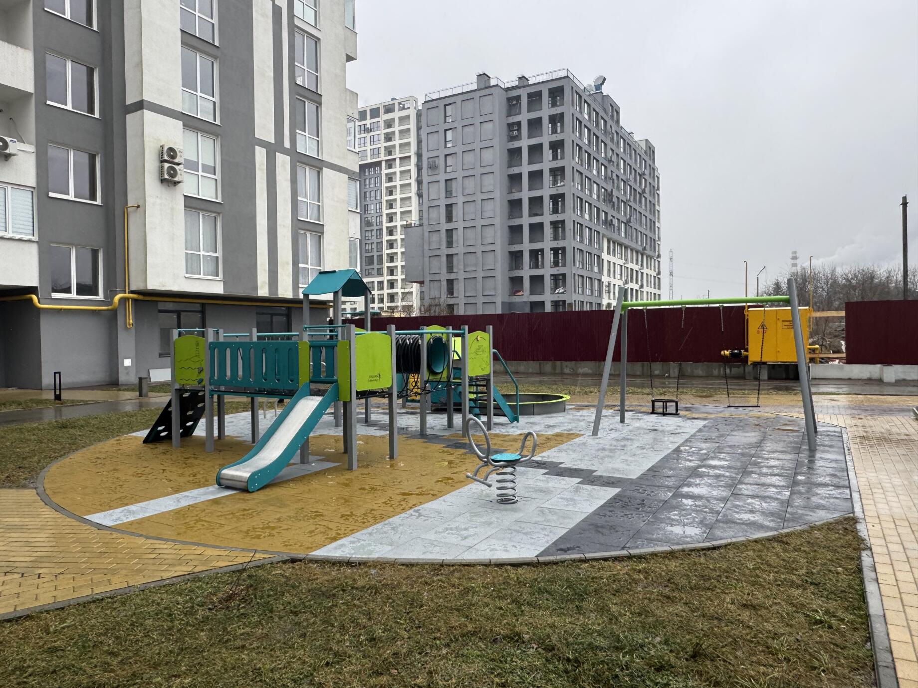 Quiet Neighborhood Playground in Lviv
