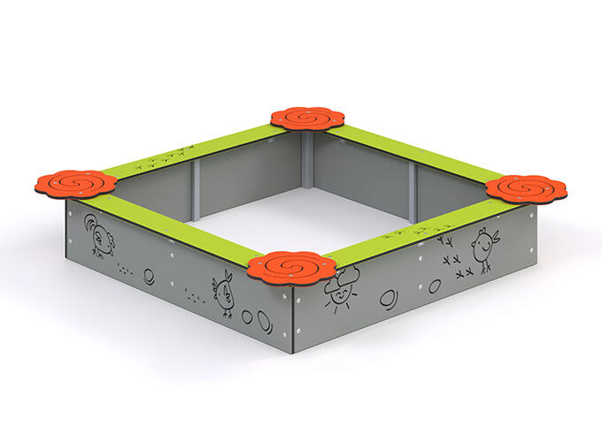 Пісочниця з сидіннями 1500мм*1500мм (HDPE)