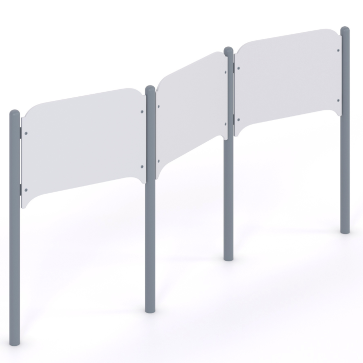 A set of uprights for 3 panel
